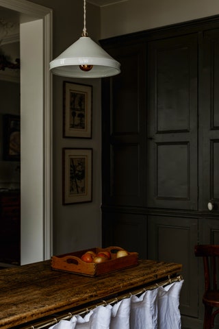 All of the cabinets are painted in ‘Pantalon by Farrow  Ball.